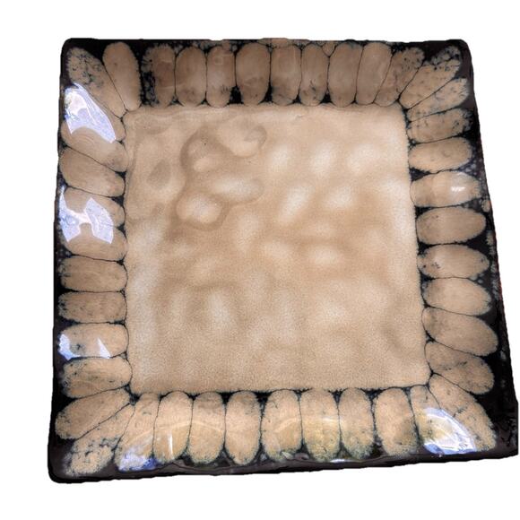 Set of 2 Pier 1 Serenity Square Stoneware Salad Plates Appetizer Plate 8" - Picture 2 of 4